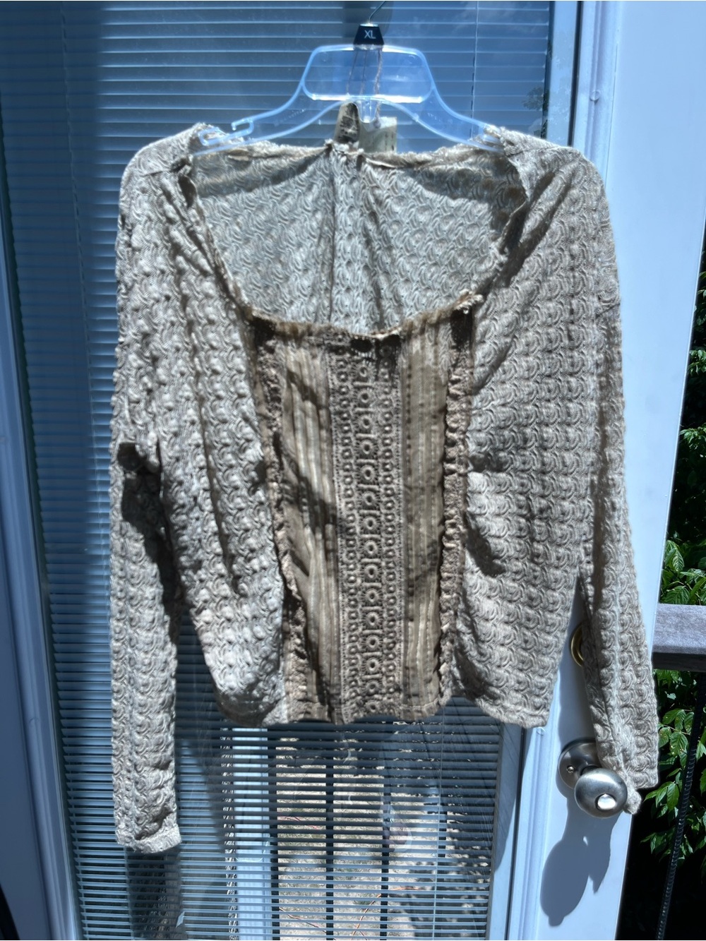 gimmicks by BKE Beige Textured Open-Front Cardigan